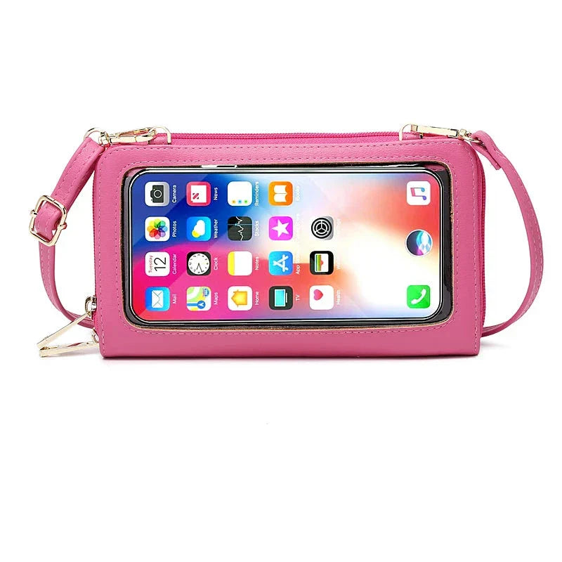 Celia | RFID-blockierender Touchscreen Crossbody Reisepasshalter Reisegeldbörse