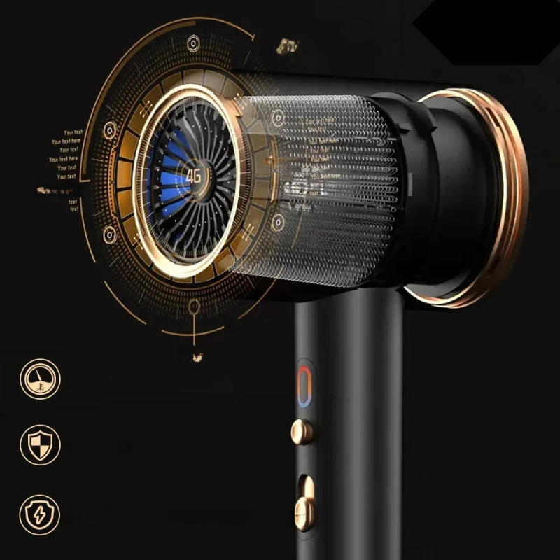 Salonpro - Doppeltemperatur Hochleistungshaartrockner & Pinsel 5