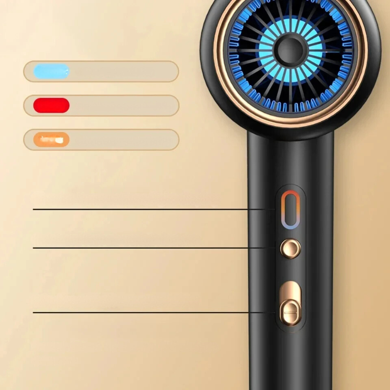 Salonpro - Doppeltemperatur Hochleistungshaartrockner & Pinsel 6