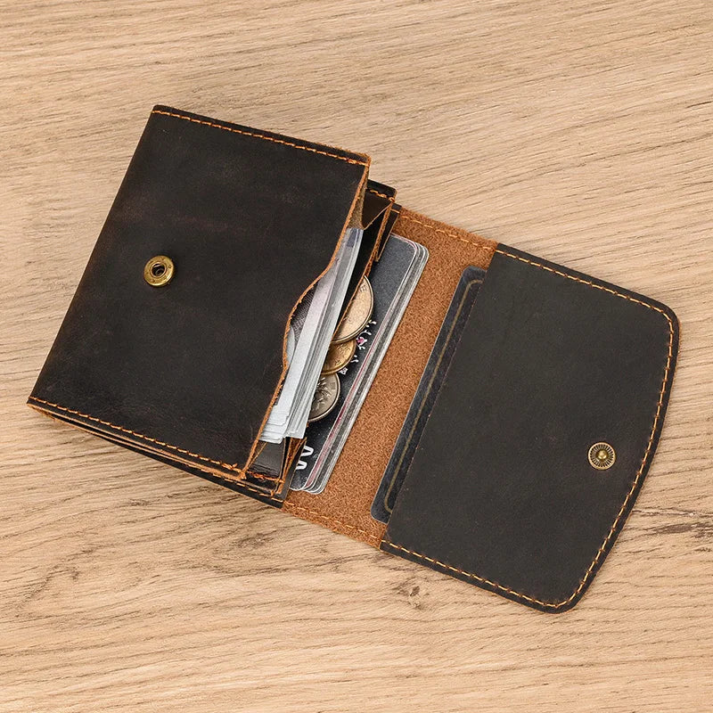 Lucas | Vintage Bifold Reisetasche aus Rindsleder mit Druckknopf