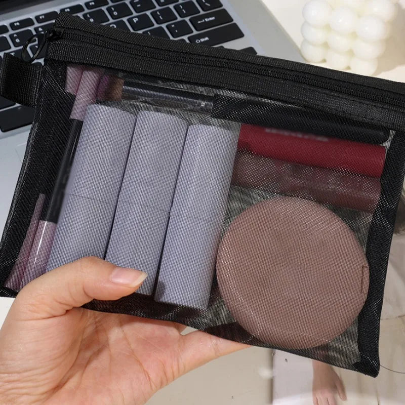 Keily | 3-teiliges Nylon-Mesh Kosmetik- und Toilettenbeutel-Set