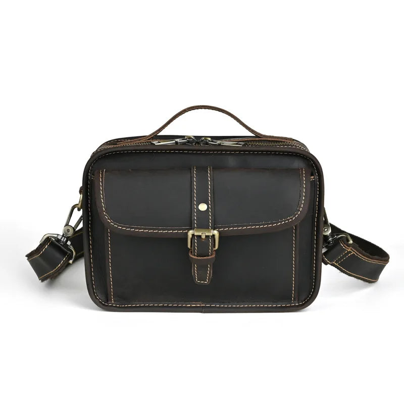 Lucas | Retro Leder Kleine Crossbody Messenger Handtasche