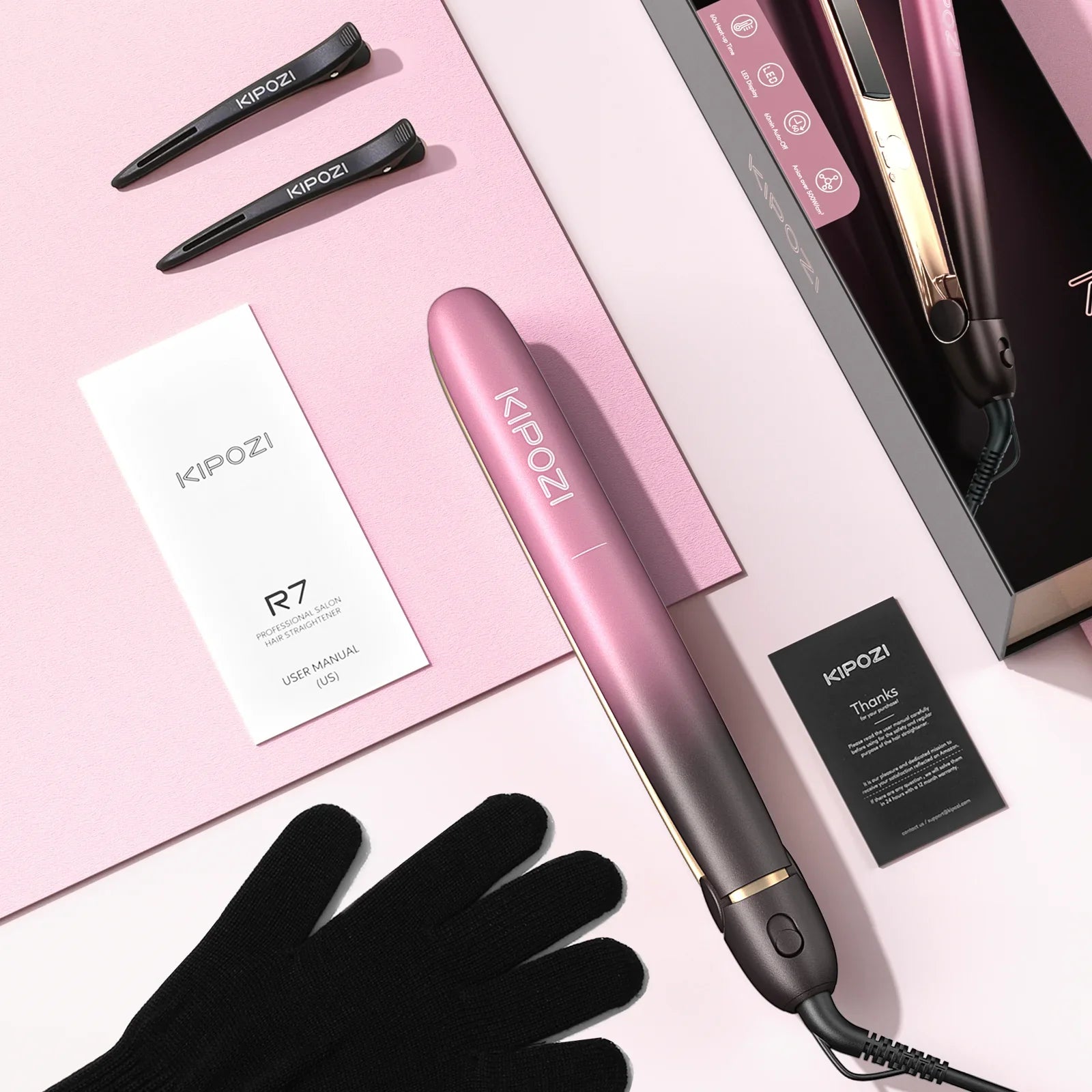 Stylelux - roségoldes Haarglätter & Locken-5