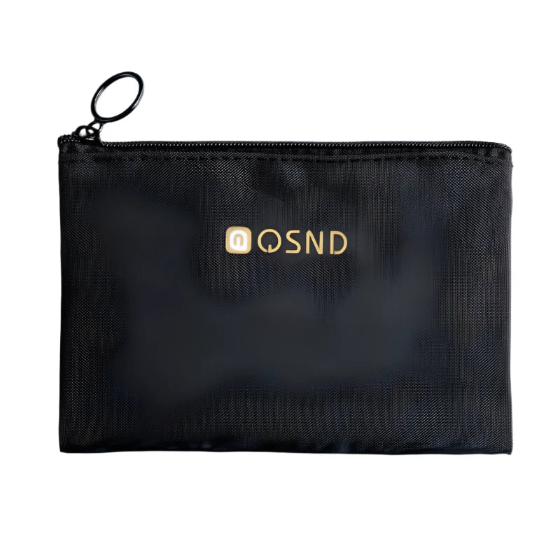 Indy | Schwarze Netz-Reise-Schminktasche mit Reißverschluss