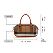 Iris | Vintage Ruit Canvas Umhängetasche