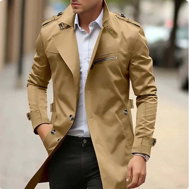 Maximilian | Eleganter Lässiger Trenchcoat für Herren