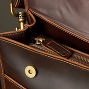 Liam | Herren Echte Leder Business Aktentasche Crossbody Messenger Tasche