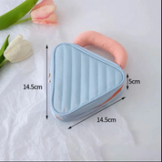 Bailee | Kosmetiktasche mit Farbkontrast im Dreiecksdesign