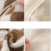 Jazmine | Kariertes weiches Plüsch-Make-up-Täschchen