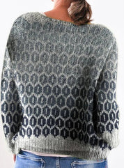 LUNA | Grauer Casual Herbstpullover