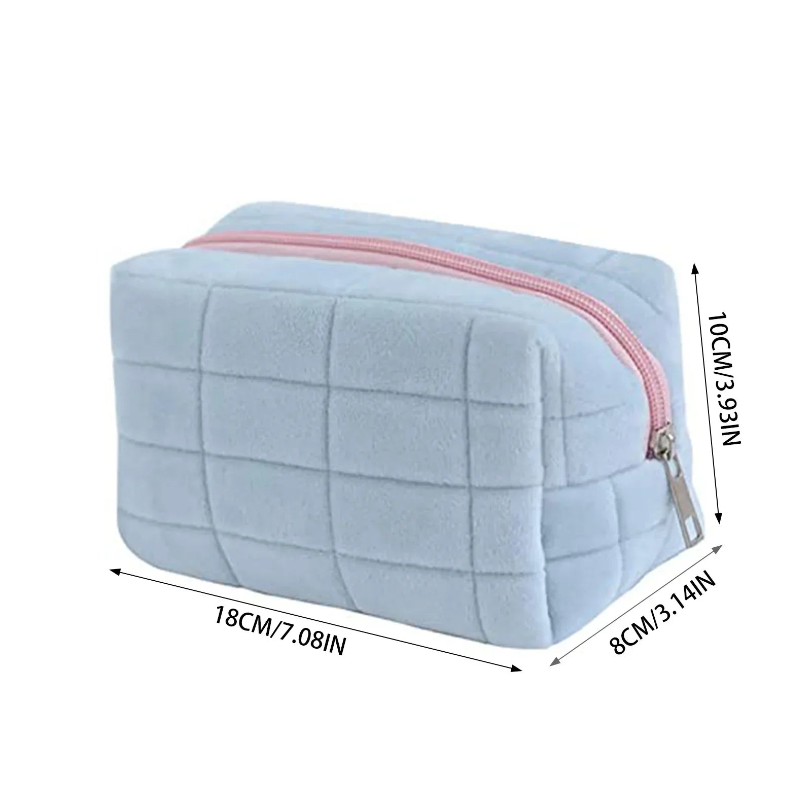 Yamileth | Karierter Plüsch-Make-up-Beutel