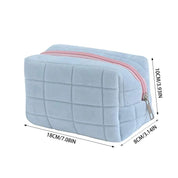 Yamileth | Karierter Plüsch-Make-up-Beutel