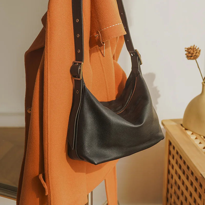 Lena | Mode Retro Rindsleder Umhängetasche