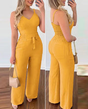 Sadie | Rüschen Zweiteiliger Jumpsuit-Set