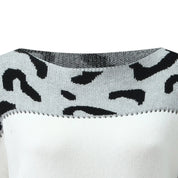 Stephanie | Gestrickter Pullover mit Leopardenmuster für Damen