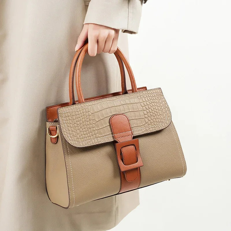 Sophia | Elegante Krokodilmuster Crossbody-Handtasche
