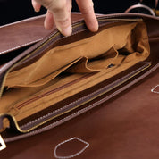 Liam | Retro PU Leder Aktentasche Crossbody Messenger Tasche