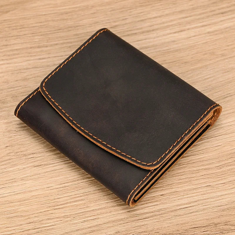 Lucas | Vintage Bifold Reisetasche aus Rindsleder mit Druckknopf