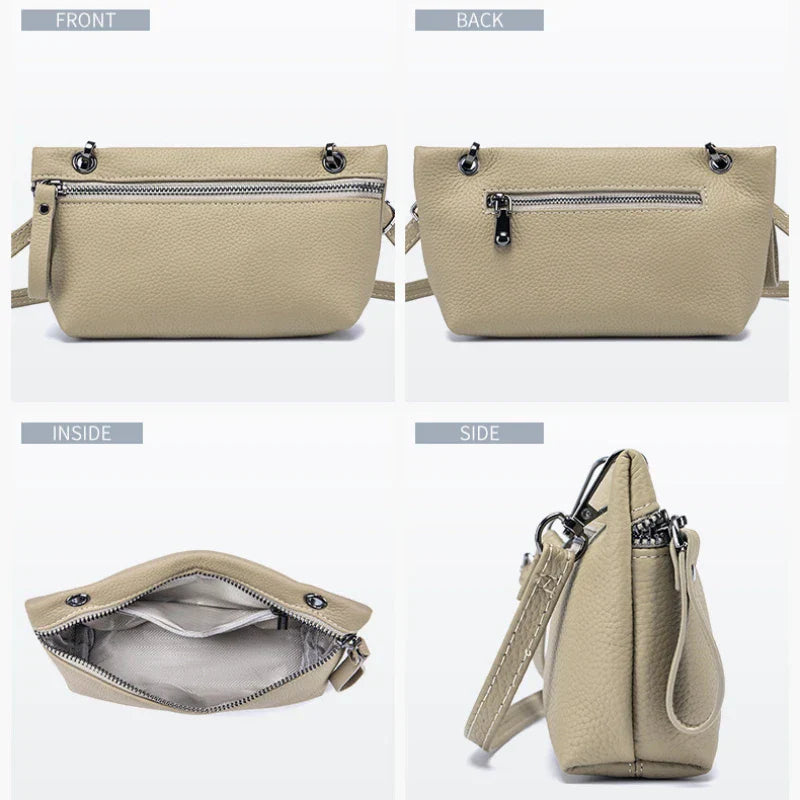 Elena | Kleine kompakte Schultertasche aus Kunstleder