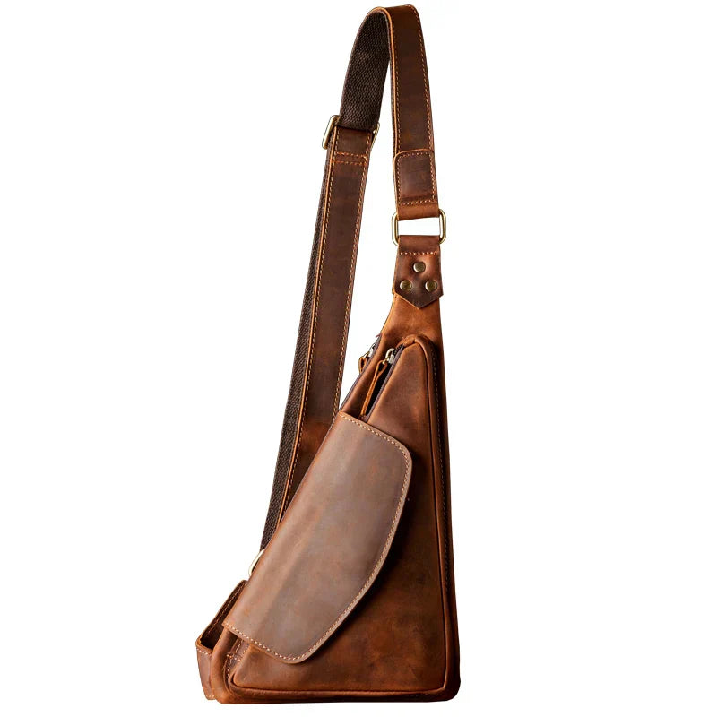 Lars | Echtes Leder Dreieck Schultertasche