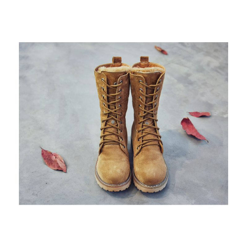 Sena Wildleder Damenstiefel | Hochwertige Stiefel mit Schnürverschluss 1