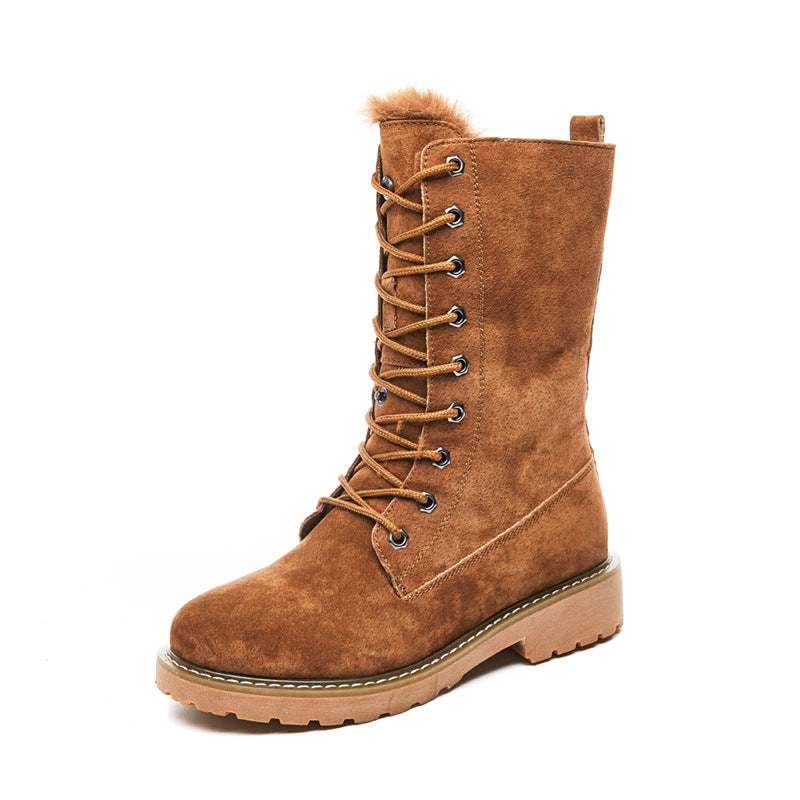 Sena Wildleder Damenstiefel | Hochwertige Stiefel mit Schnürverschluss 2