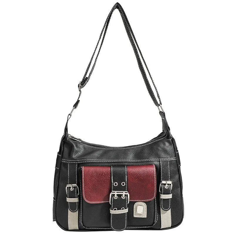 Leila | Vintage PU Leder Damen Crossbody Handtasche