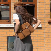 Maya | Damen Vintage Doppelgurt Crossbody Messenger Tasche