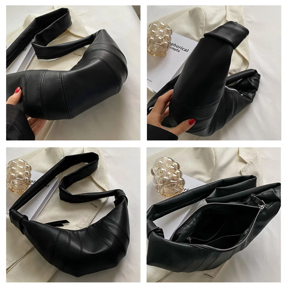 Sofie | Elegante halbrunde PU-Ledertasche für Damen