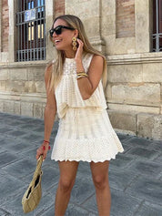 Amari | Baumwolle Häkel Zwei-Teiler Set