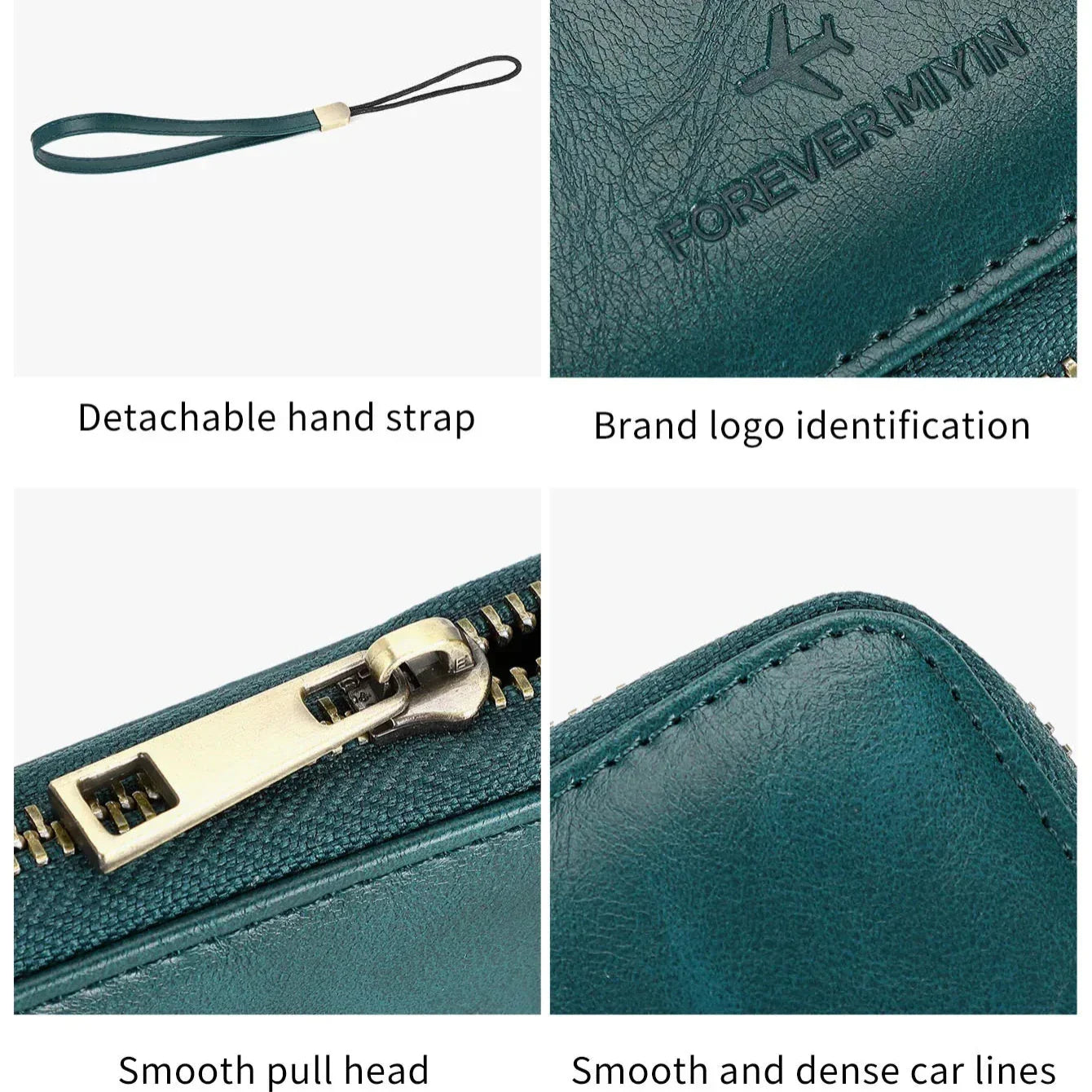 Samira | RFID-blockierender Reisepasshalter Reisegeldbörse mit Handgelenkband