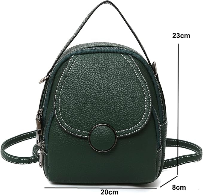 Sophie | Mini Klapp Leren Crossbody Sling Handtas Rugtas met Handvat