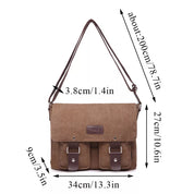 Max | Vintage Canvas Leder Schultertasche für Männer