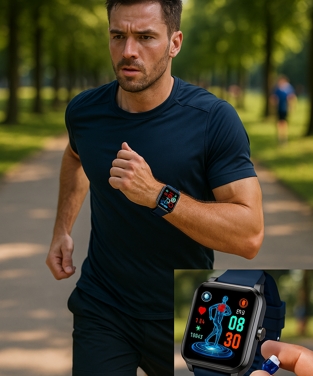 Smartwatch für Gesundheit & Fitness – EKG, Blutdruck, Herzfrequenzmessung – iOS & Android kompatibel 1