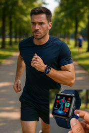 Smartwatch für Gesundheit & Fitness – EKG, Blutdruck, Herzfrequenzmessung – iOS & Android kompatibel 1