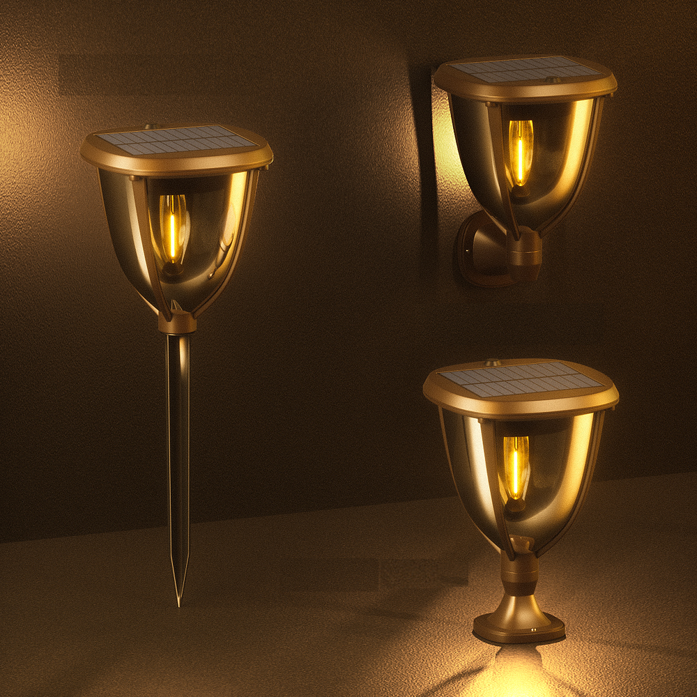 Solar Außenwandleuchte mit Bewegungsmelder – Wetterfest, Energieeffizient, Warmweiß, Einfache Wandmontage, IP65 Schutz 1