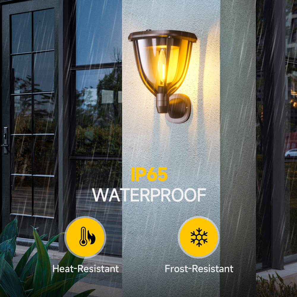 Solar Außenwandleuchte mit Bewegungsmelder – Wetterfest, Energieeffizient, Warmweiß, Einfache Wandmontage, IP65 Schutz 4