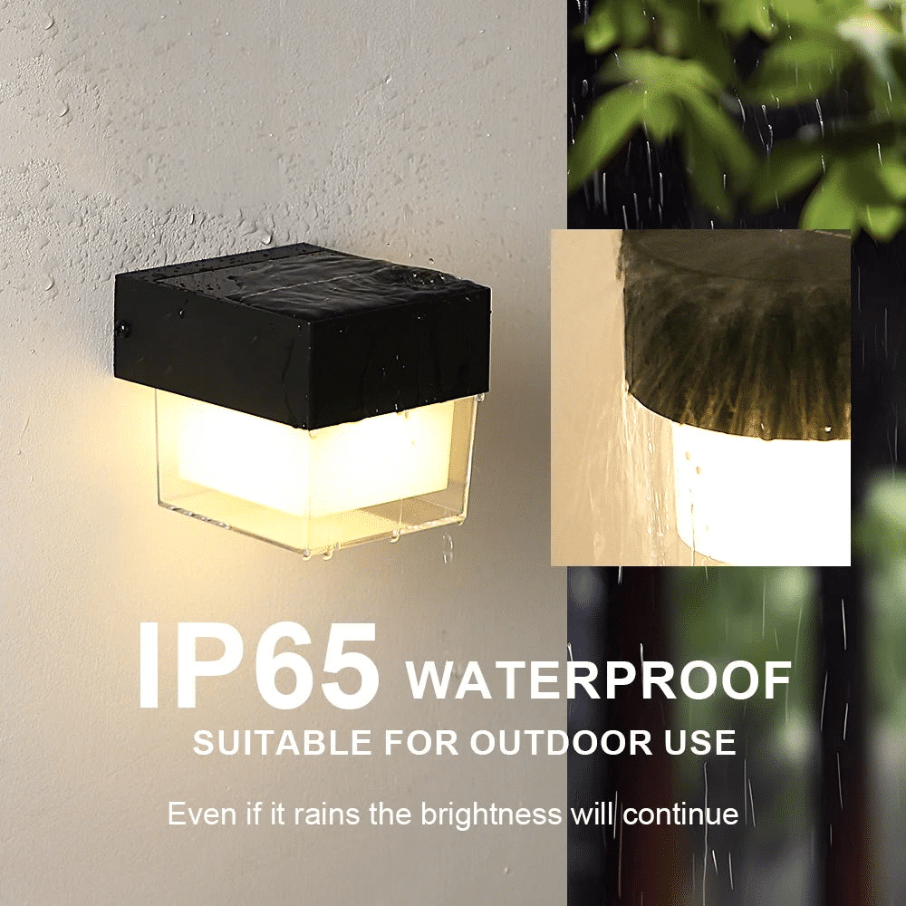 Solar Wandleuchte für Außenbereich – Wasserdicht, Energieeffizient, Modernes Design, IP65, 4W LED Beleuchtung 1