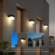 Solar Wandleuchte für Außenbereich – Wasserdicht, Energieeffizient, Modernes Design, IP65, 4W LED Beleuchtung 2