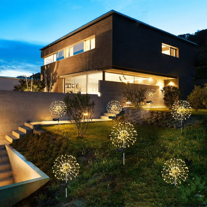 Solarbetriebene Gartenlichter mit Flexibler Kupferdrahtbeleuchtung – Warmweiß und RGB LED, Wasserfest, 100 LEDs, 10 Meter Länge 0