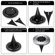 Solarbetriebene LED-Gartenlampen mit Dämmerungssensor – Wetterfest und Energieeffizient für Außenbereiche 5