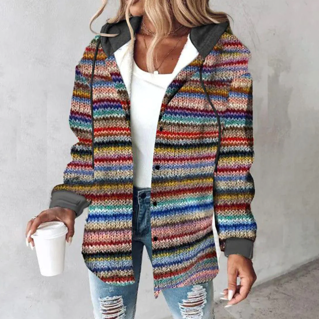 Strickjacke Mit Knopfleiste Für Damen | Mehrfarbig 0
