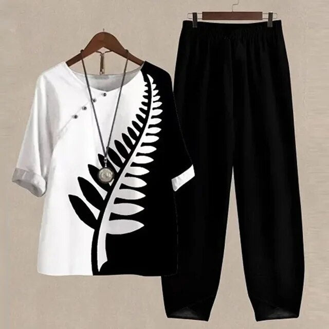 Laila | Zeitgemäßes Top und Hose Set - Müheloser Stil & Passform