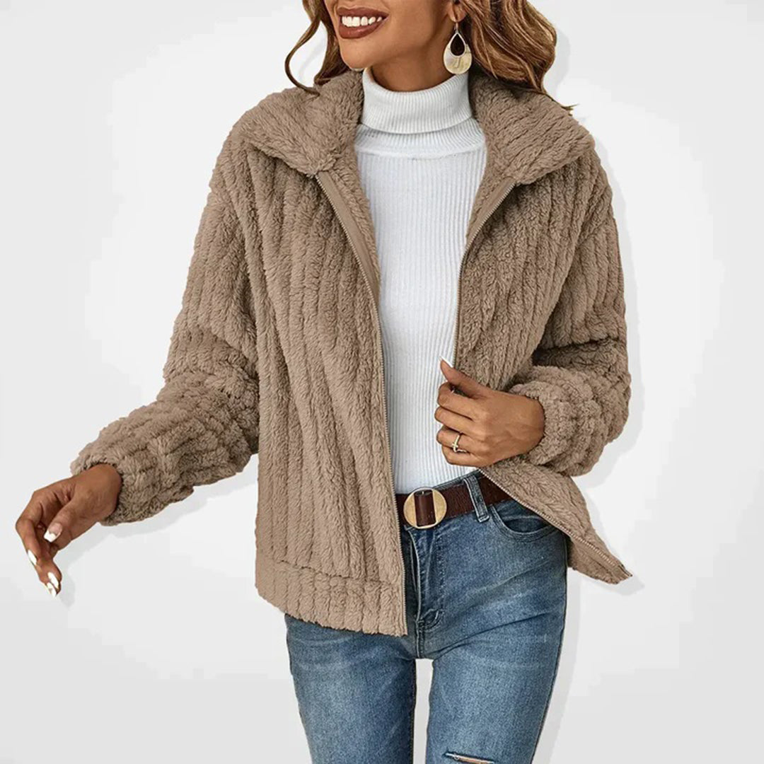 Jasmine | Luxuriöse Lange Fleecejacke für Wintertage