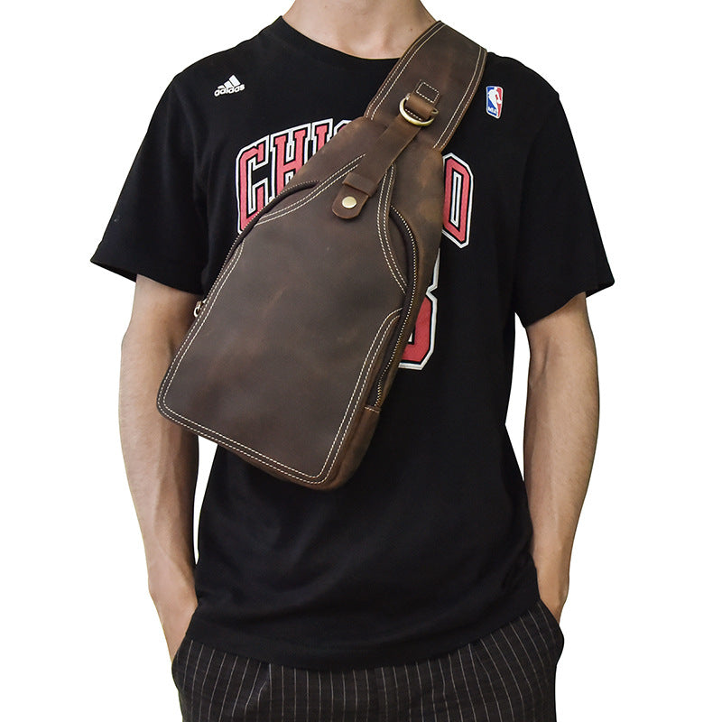 Timo | Luxuriöse Leder Abenteuerschultertasche