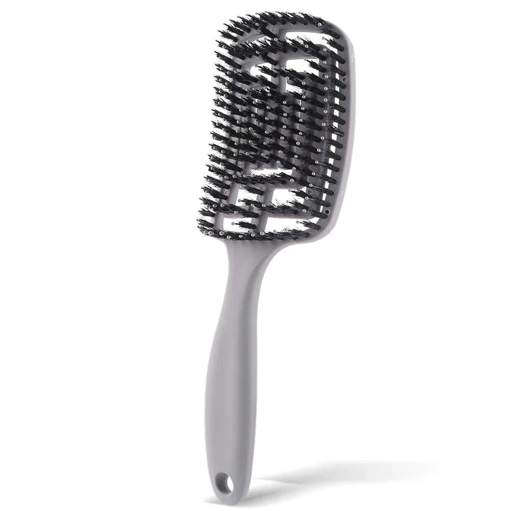 TangleFree - Nylon Borders Detangler Pinsel für gekrümmtes Styling 1