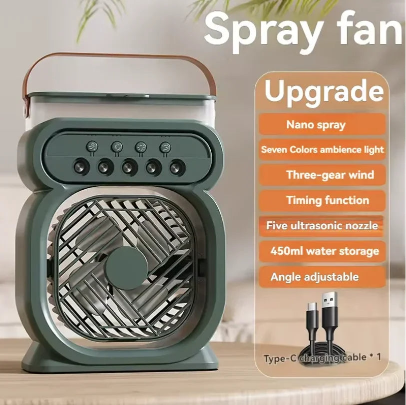 Tragbare 3-in-1-Klimaanlage mit Nachtlicht und Luftbefeuchter 5