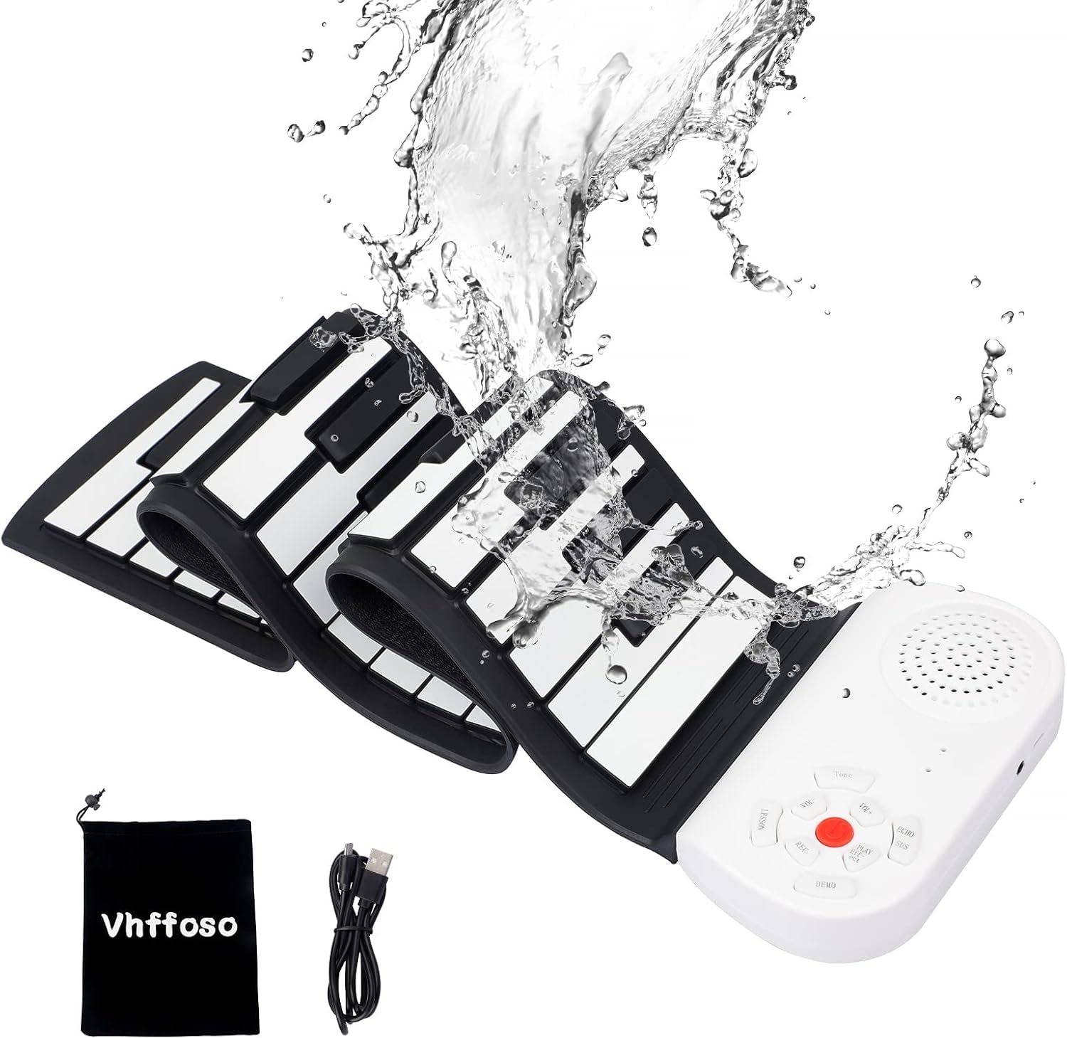 Tragbare Klavier -Tastatur rollt hoch 0