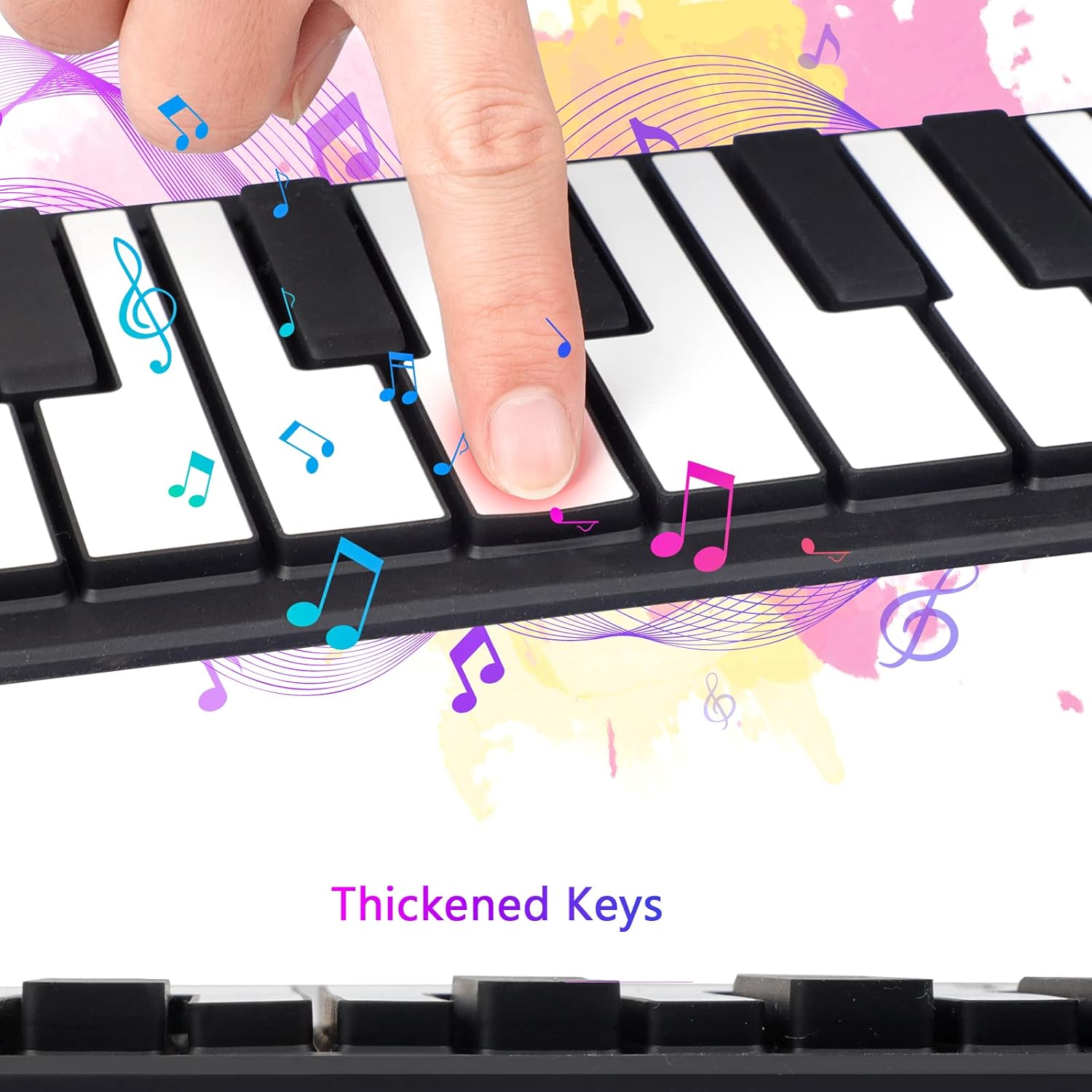 Tragbare Klavier -Tastatur rollt hoch 1