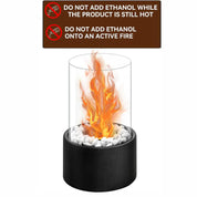 Tragbarer Tischkamin aus Glas 5